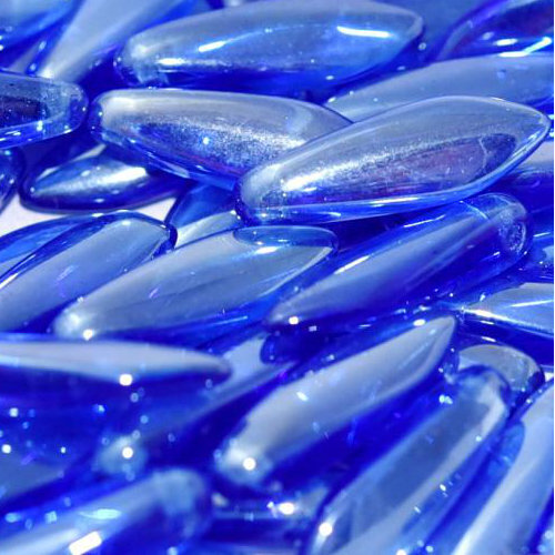 5mm x 16mm Dagger Bead - Sapphire Full Argent Flare - 30060-24203
