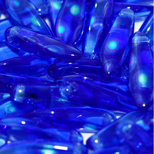 5mm x 16mm Dagger Bead - Sapphire AB Dots - 30060-2870A
