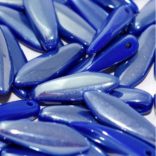 5mm x 16mm Dagger Bead - Opaque Blue Full Argent Flare - 33050-24203