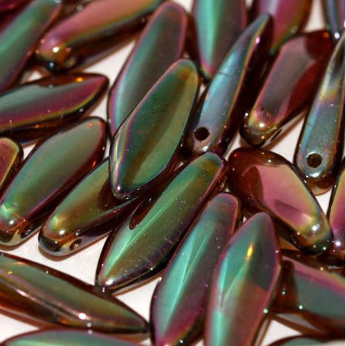 5mm x 16mm Dagger Bead - Olivine Full Apricot Medium - 50230-29123