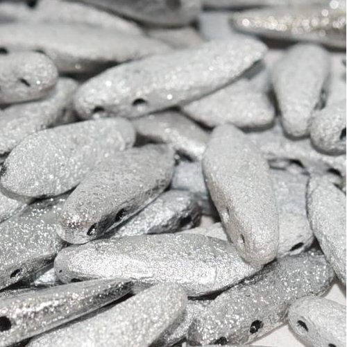 5mm x 16mm 2 Hole Dagger Bead - Crystal Etched Labrador Full - 00030-27080 - 25 Piece Bag
