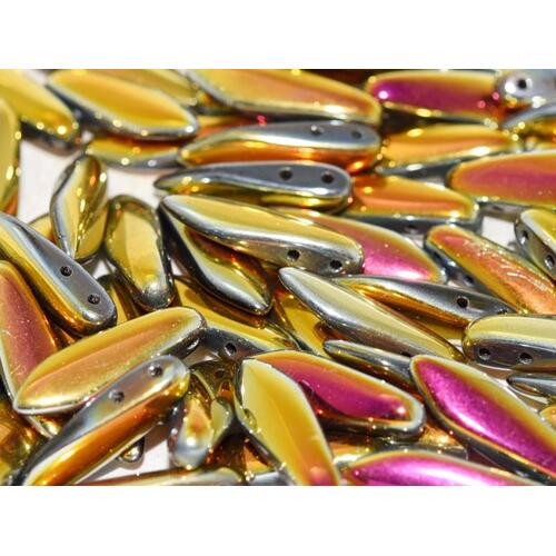 5mm x 16mm 2 Hole Dagger Bead - Crystal Marea Full - 00030-28003 - 25 Piece Bag