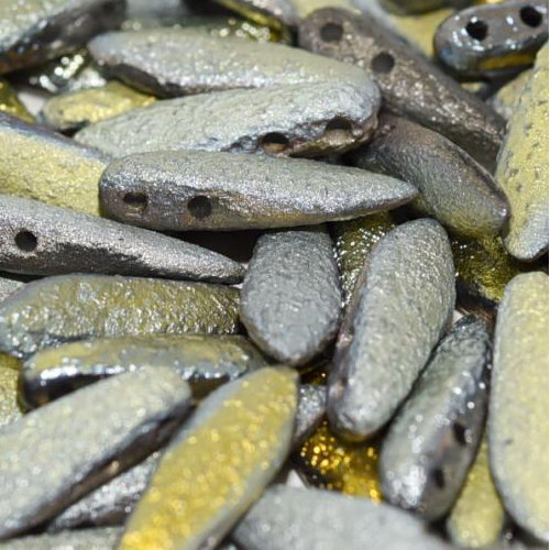 5mm x 16mm 2 Hole Dagger Bead - Crystal Etched Marea Full - 00030-28083 - 25 Piece Bag