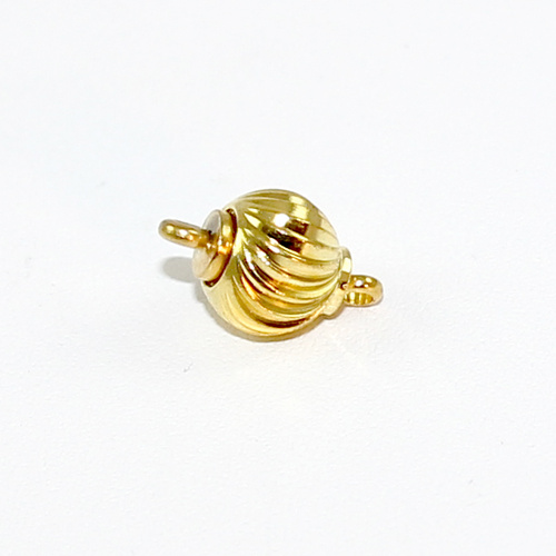 8mm Swirl Round Single Strand Gold Magnet - Discontinued