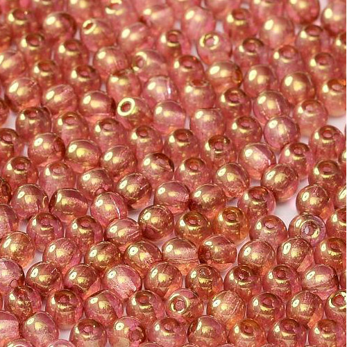 3mm Druk (Round) Bead - Crystal Red Luster - 00030-14495