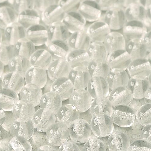 3mm Druk (Round) Bead - Crystal - 00030