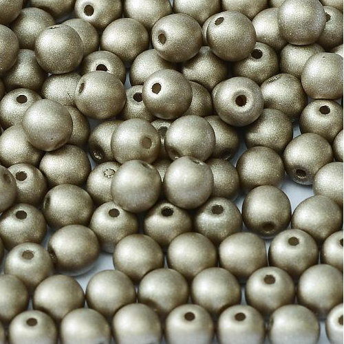 3mm Druk (Round) Bead - Alabaster Metallic Grey - 02010-29416
