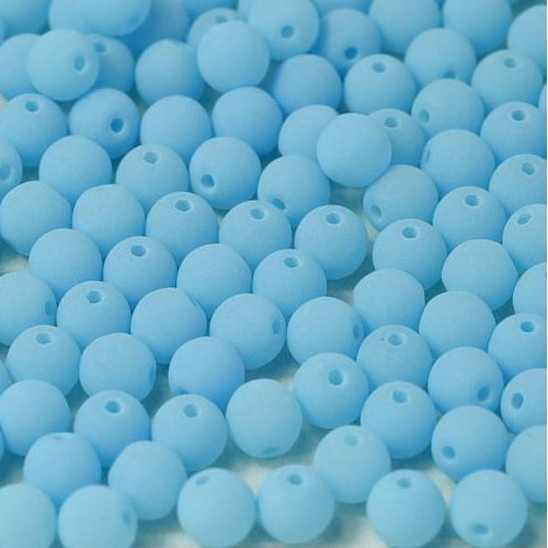 3mm Druk (Round) Bead - Alabaster Sky Blue - 02010-92927