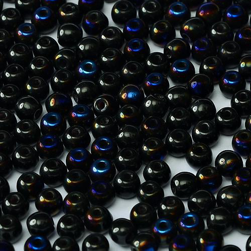 3mm Druk (Round) Bead - Jet Azuro - 23980-22201