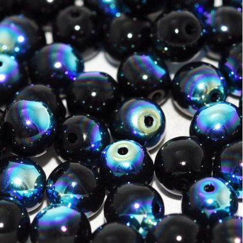 3mm Druk (Round) Bead - Jet AB - 23980-28701