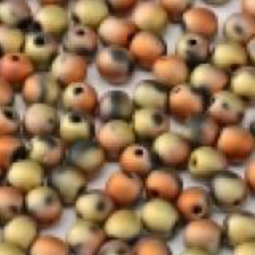 3mm Druk (Round) Bead - Jet California Gold Rush Matte - 23980-98572 - 50 Piece Bag