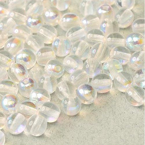 4mm Druk (Round) Bead - Crystal AB - 00030-28701