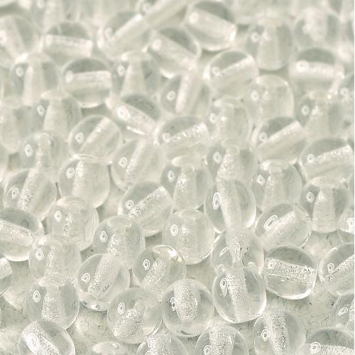 4mm Druk (Round) Bead - Crystal - 00030