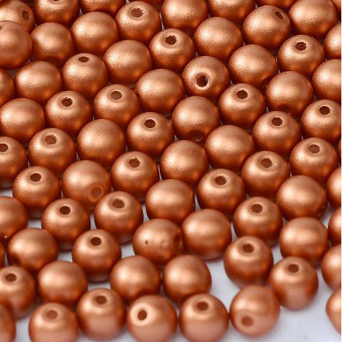 4mm Druk (Round) Bead - Alabaster Metallic Bronze - 02010-29410