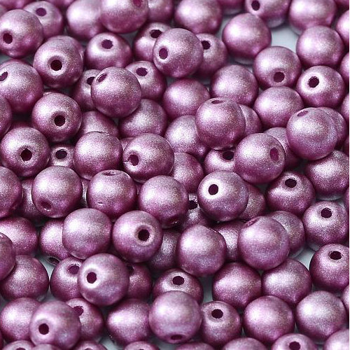 4mm Druk (Round) Bead - Alabaster Metallic Lilac - 02010-29428