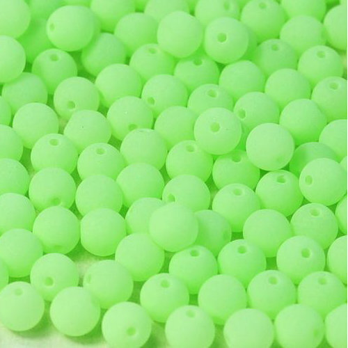 4mm Druk (Round) Bead - Alabaster Soft Lime - 02010-92924