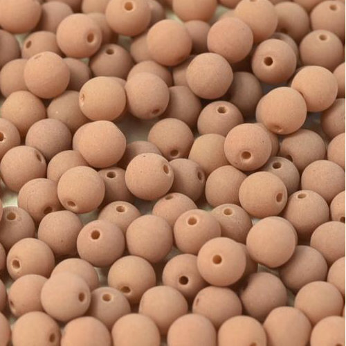 4mm Druk (Round) Bead - Alabaster Cocoa - 02010-92940