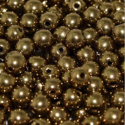 4mm Druk (Round) Bead - Jet Gold - 23980-90215