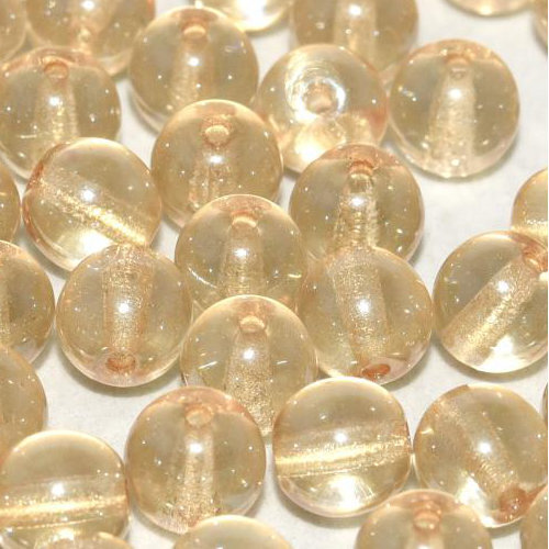 6mm Druk (Round) Bead - Crystal Champagne Luster - 00030-14413
