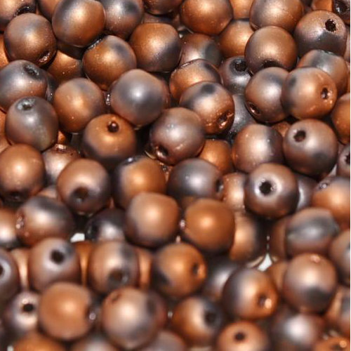 6mm Druk (Round) Bead - Crystal Sunset Full Matted - 00030-27233