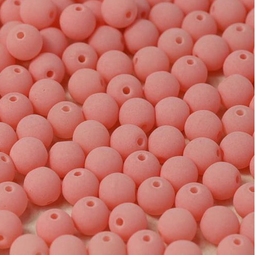 6mm Druk (Round) Bead - Alabaster Coral - 02010-92944