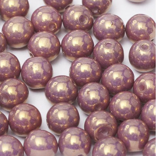 6mm Druk (Round) Bead - Chalk White Vega Luster - 03000-14496