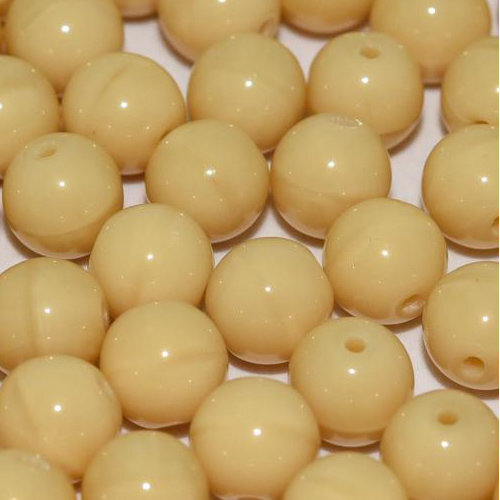 6mm Druk (Round) Bead - Ivory - 13010