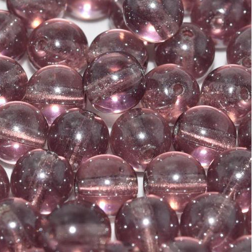 6mm Druk (Round) Bead - Amethyst Shimmer - 20040-14400