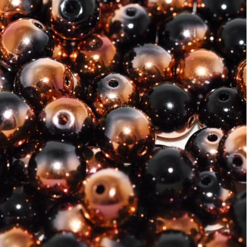 6mm Druk (Round) Bead - Jet Sunset - 23980-27137