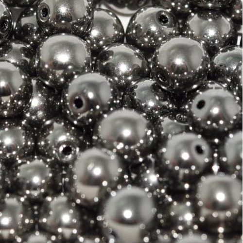 6mm Druk (Round) Bead - Jet Full Chrome - 23980-27400