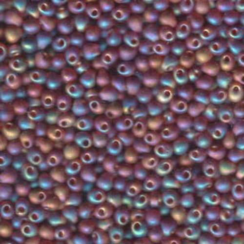 Miyuki 3.4mm Drop Bead - DP-9134FR - Matte Transparent Dark Topaz AB