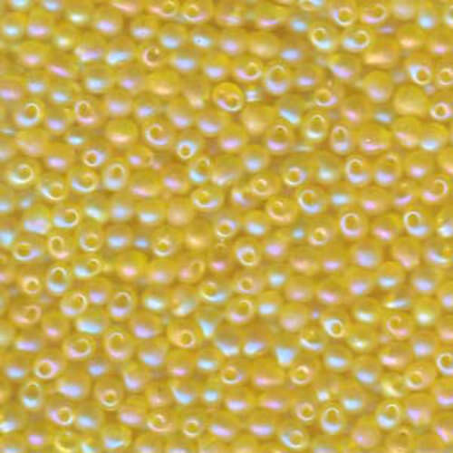 Miyuki 3.4mm Drop Bead - DP-9136FR - Matte Transparent Yellow AB