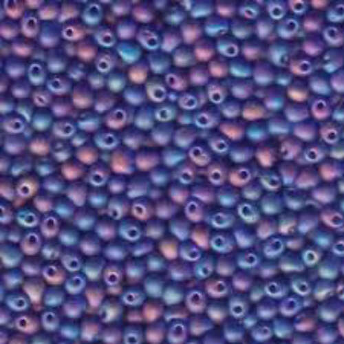Miyuki 3.4mm Drop Bead - DP-9151FR - Matte Transparent Cobalt AB