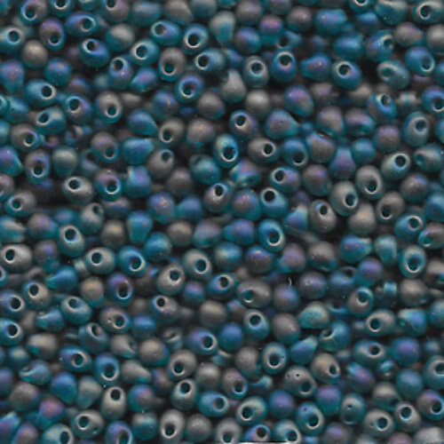 Miyuki 3.4mm Drop Bead - DP-92405FR - Matte Transparent Teal AB