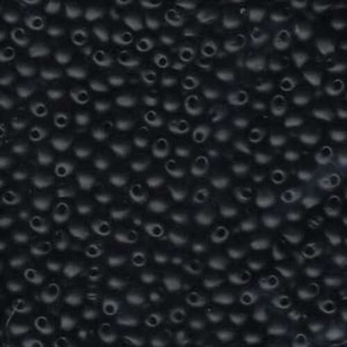 Miyuki 3.4mm Drop Bead - DP-9401F - Matte Opaque Black