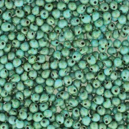 Miyuki 3.4mm Drop Bead - DP-94514 - Matte Picasso Seafoam Green
