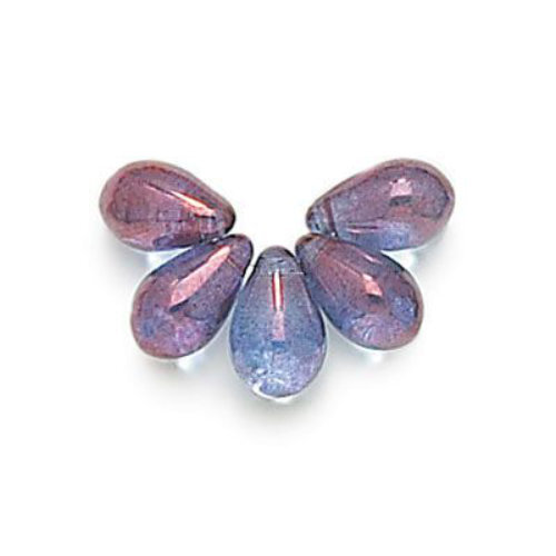 Drop Bead 4mm x 6mm - Crystal Lumi Amethyst - DRP-46-00030-15726