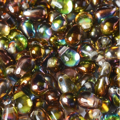 Drop Bead 4mm x 6mm - Crystal Magic Green - DRP-46-00030-95400