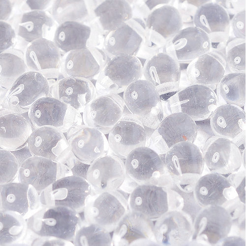 Drop Bead 4mm x 6mm - Crystal - DRP-46-00030