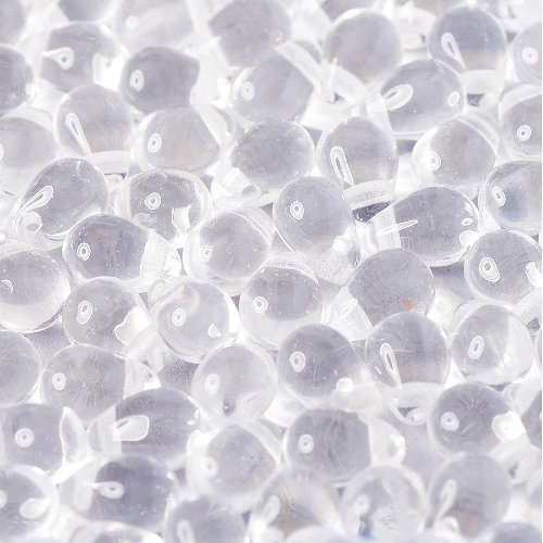 Drop Bead 4mm x 6mm - Crystal  - DRP-46-00030