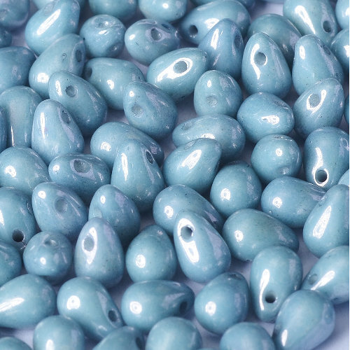 Drop Bead 4mm x 6mm - Chalk Baby Blue Luster - DRP-46-03000-14464