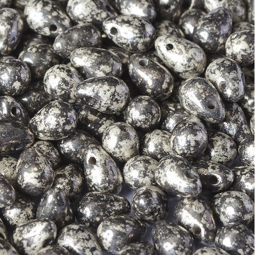 Drop Bead 4mm x 6mm - Chalk Antique Chrome - DRP-46-03000-18549