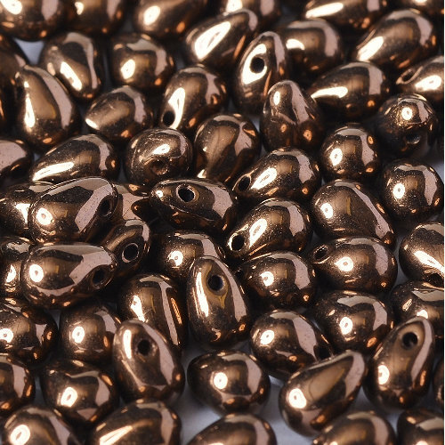 Drop Bead 4mm x 6mm - Jet Bronze - DRP-46-23980-14415