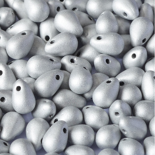 Drop Bead 4mm x 6mm - Jet Labrador Full Matte - DRP-46-23980-27070