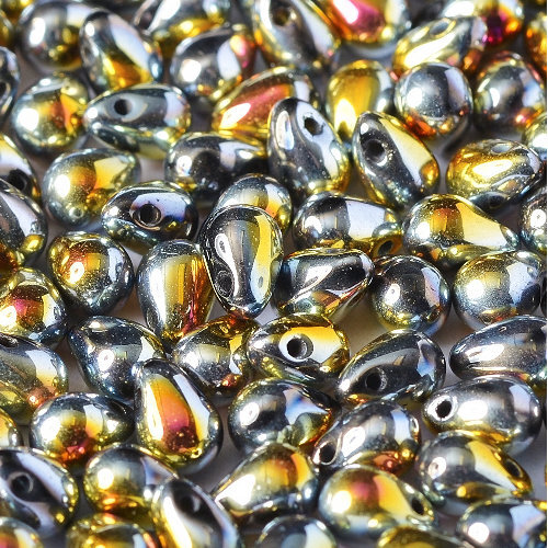 Drop Bead 4mm x 6mm - Jet Marea - DRP-46-23980-28001