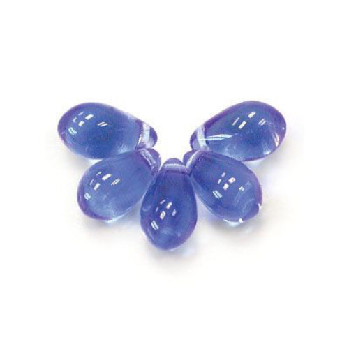 Drop Bead 4mm x 6mm - Sapphire  - DRP-46-30500