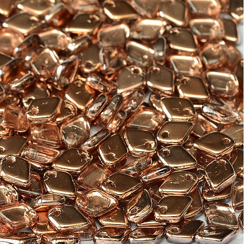 1.5mm x 5mm Dragon Scale Bead - 1 Hole - Crystal Capri Gold  - 00030-27101