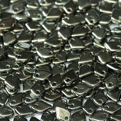 1.5mm x 5mm Dragon Scale Bead - 1 Hole - Crystal Chrome Full - 00030-27400 - 5gm Bag