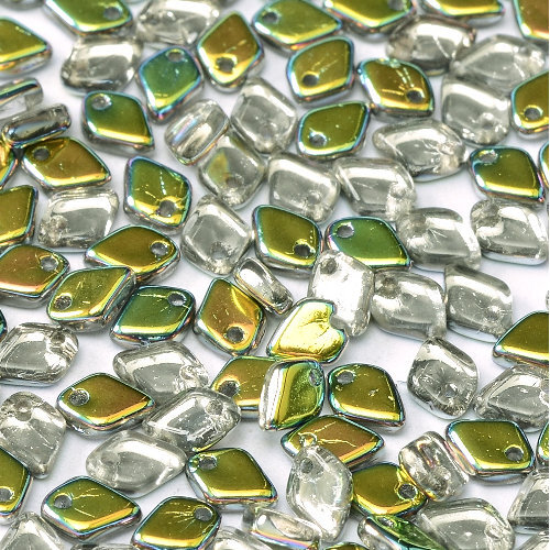1.5mm x 5mm Dragon Scale Bead - 1 Hole - Crystal Vitrail - 00030-28101 - 5gm Bag