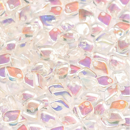 1.5mm x 5mm Dragon Scale Bead - 1 Hole - Crystal AB  - 00030-28701